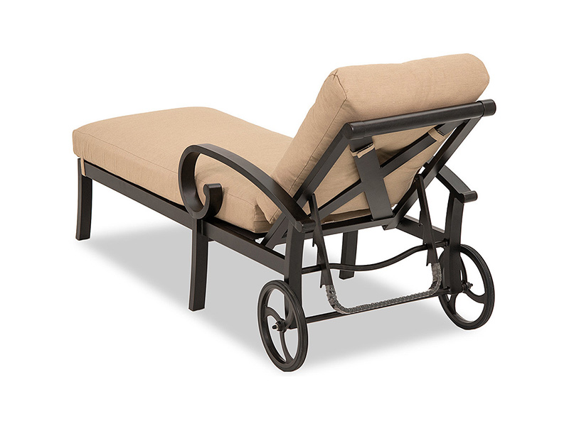 Solstice aluminium chaise longue met kussens