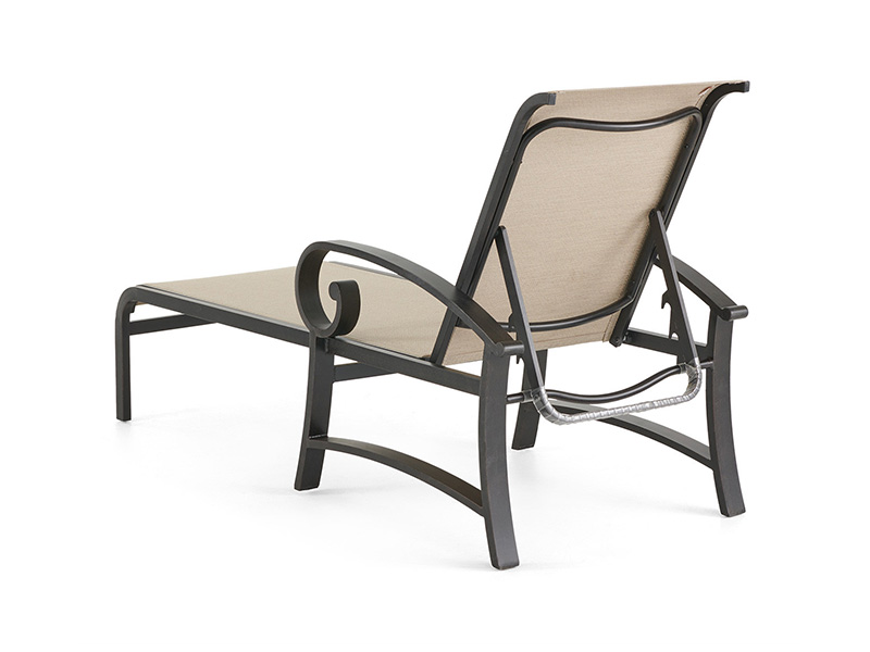 Solstice Aluminium met terras Sling Chaise Lounge