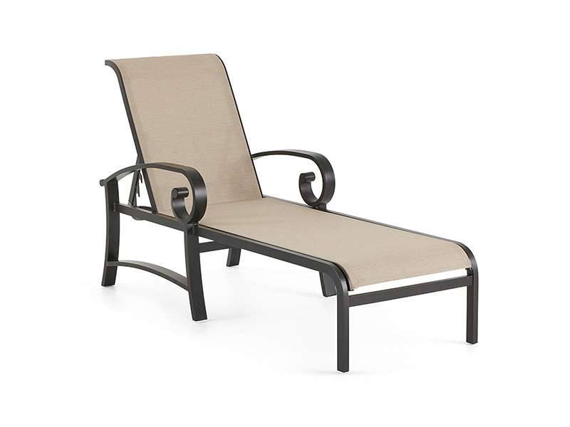 Solstice Aluminium met terras Sling Chaise Lounge