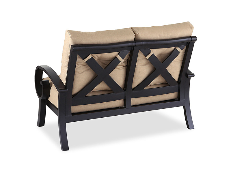 Solstice Verouderd Brons Aluminium Met Kussens Patio Loveseat
