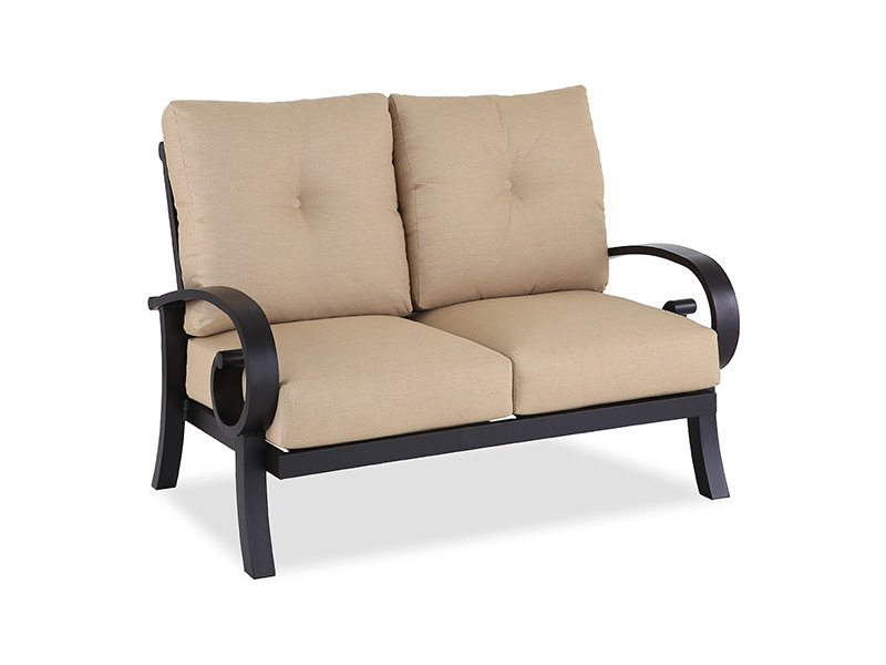 Solstice Verouderd Brons Aluminium Met Kussens Patio Loveseat