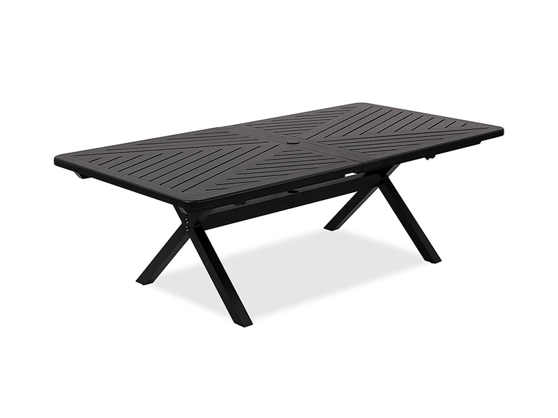 Solstice Verouderd Brons Aluminium Patio 84-130 x 44 inch Uitschuifbare eettafel