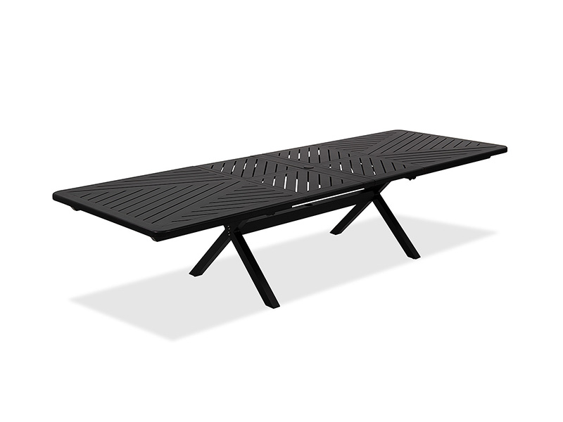 Solstice Verouderd Brons Aluminium Patio 84-130 x 44 inch Uitschuifbare eettafel