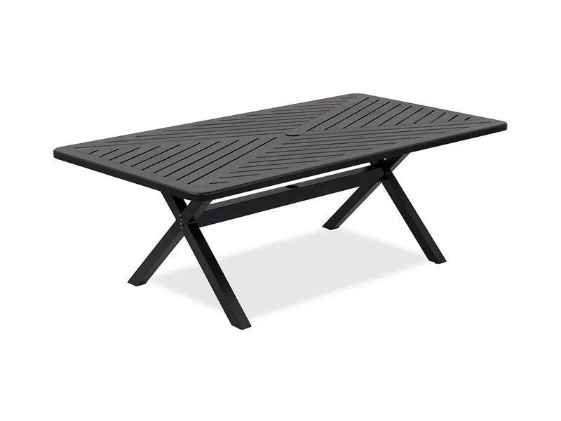 Solstice Verouderd Brons Aluminium Patio 84X44 inch Eettafel