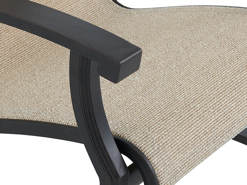 Lodge Verouderd Brons Aluminium met Sling Eetkamerstoel