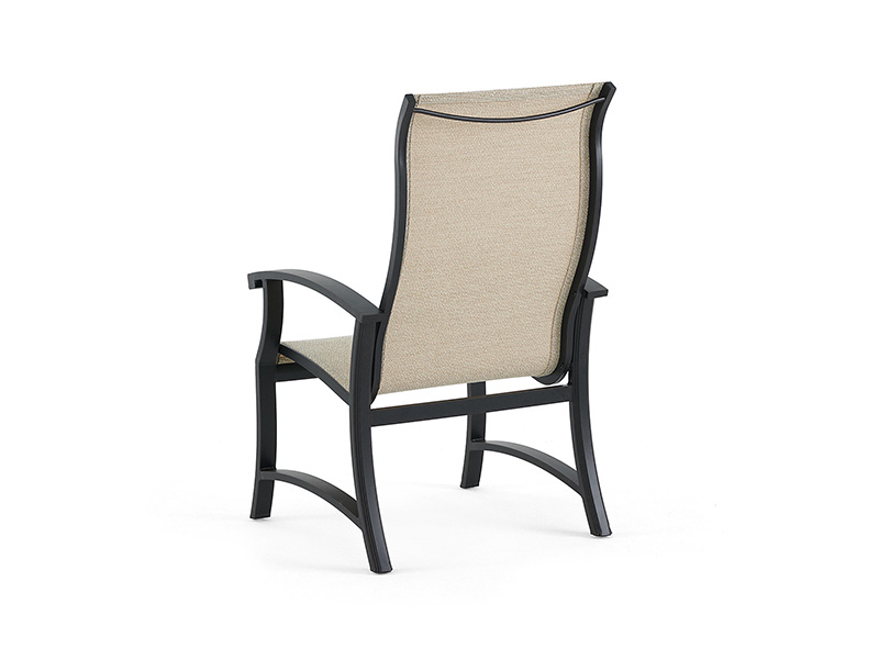 Lodge Verouderd Brons Aluminium met Sling Eetkamerstoel