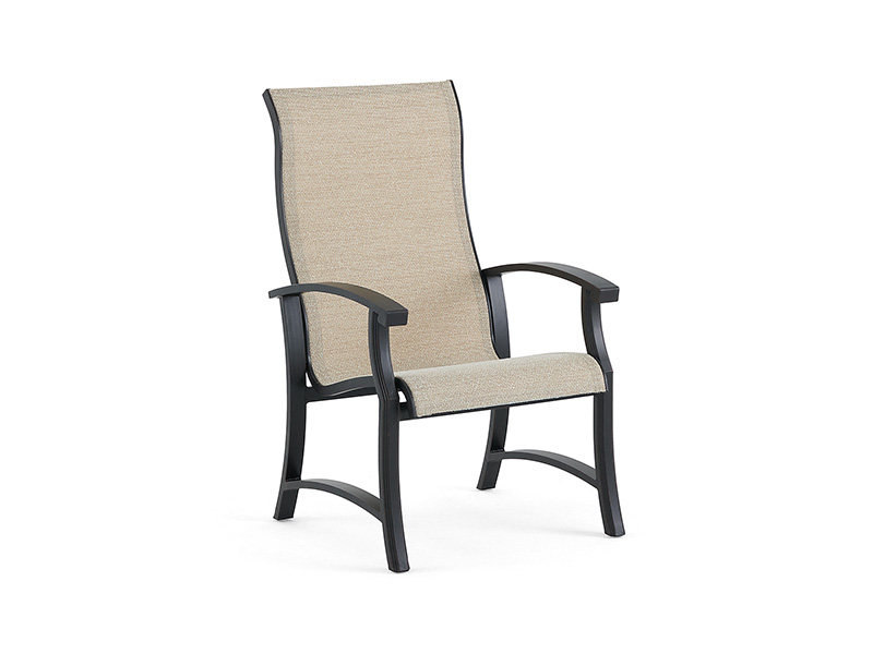 Lodge Verouderd Brons Aluminium met Sling Eetkamerstoel